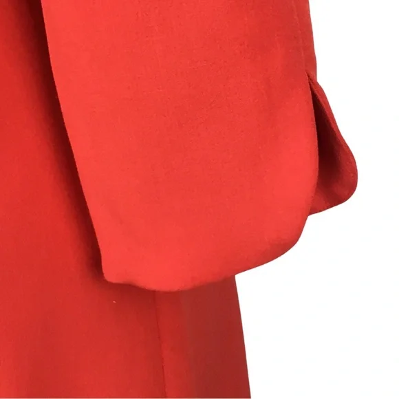 Vince Camuto Gorgeous Tomato Orange 3/4 Sleeve Boatneck Shift Midi Dress size 10 - Picture 7 of 14